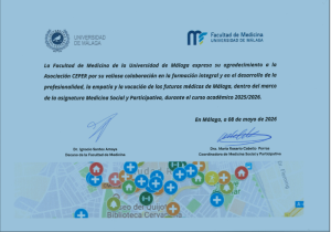 LA ASOCIACIÓN CEPER COLABORA CON LA FACULTAD DE MEDICINA
