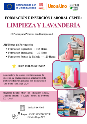 CURSO DE LIMPIEZA Y LAVANDERIA EN LA ASOCIACIÓN CEPER